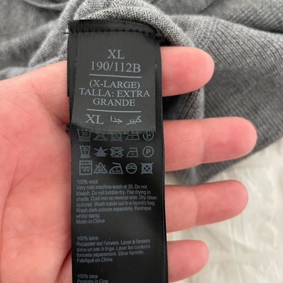 All Saints Mode Merino Wool Gray Zip-Up Men's Sweater - Picture 10 of 14